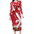 Denmark Christmas Family Matching Long Sleeve Bodycon Dress and Hawaiian Shirt Coquette Bow With Swan - Wonder Print Shop