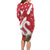 Denmark Christmas Family Matching Long Sleeve Bodycon Dress and Hawaiian Shirt Coquette Bow With Swan - Wonder Print Shop