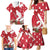 Denmark Christmas Family Matching Mermaid Dress and Hawaiian Shirt Coquette Bow With Swan - Wonder Print Shop