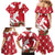 Denmark Christmas Family Matching Mermaid Dress and Hawaiian Shirt Coquette Bow With Swan - Wonder Print Shop