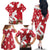 Denmark Christmas Family Matching Off The Shoulder Long Sleeve Dress and Hawaiian Shirt Coquette Bow With Swan - Wonder Print Shop