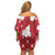 Denmark Christmas Family Matching Off Shoulder Short Dress and Hawaiian Shirt Coquette Bow With Swan - Wonder Print Shop