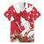 Denmark Christmas Family Matching Short Sleeve Bodycon Dress and Hawaiian Shirt Coquette Bow With Swan - Wonder Print Shop