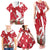 Denmark Christmas Family Matching Tank Maxi Dress and Hawaiian Shirt Coquette Bow With Swan - Wonder Print Shop