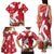 Denmark Christmas Family Matching Tank Maxi Dress and Hawaiian Shirt Coquette Bow With Swan - Wonder Print Shop