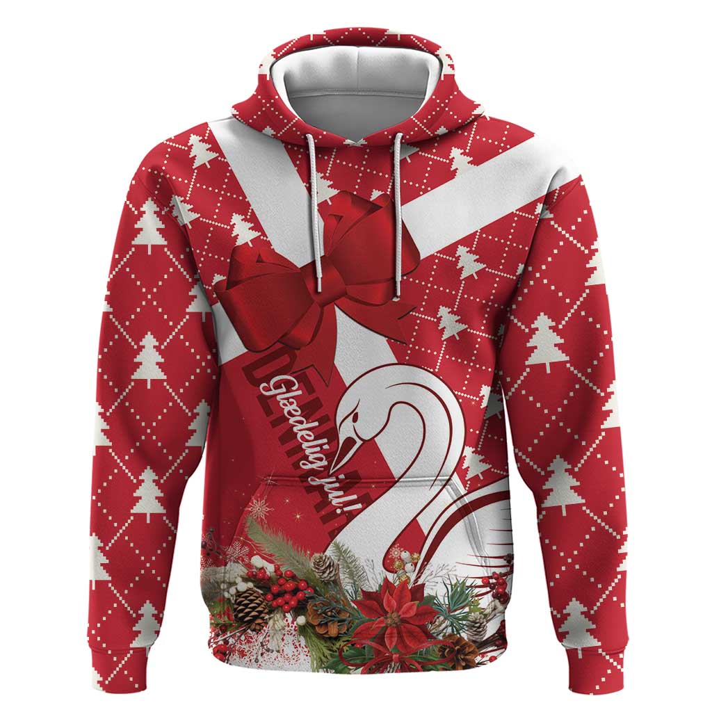 Denmark Christmas Hoodie Coquette Bow With Swan - Wonder Print Shop