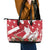 Denmark Christmas Leather Tote Bag Coquette Bow With Swan - Wonder Print Shop