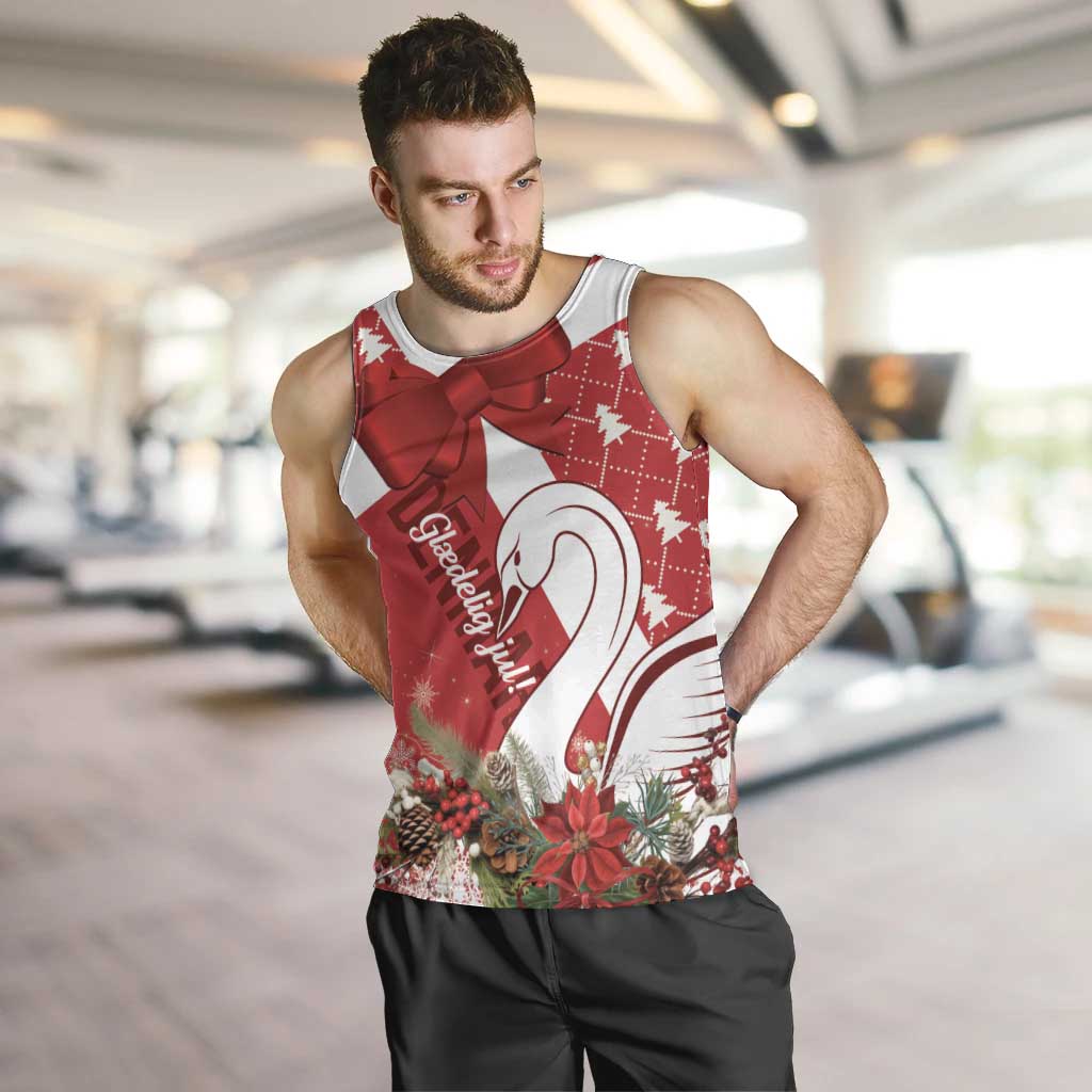 Denmark Christmas Men Tank Top Coquette Bow With Swan - Wonder Print Shop