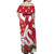 Denmark Christmas Off Shoulder Maxi Dress Coquette Bow With Swan - Wonder Print Shop