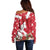 Denmark Christmas Off Shoulder Sweater Coquette Bow With Swan - Wonder Print Shop