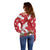 Denmark Christmas Off Shoulder Sweater Coquette Bow With Swan - Wonder Print Shop