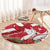 Denmark Christmas Round Carpet Coquette Bow With Swan