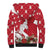 Denmark Christmas Sherpa Hoodie Coquette Bow With Swan