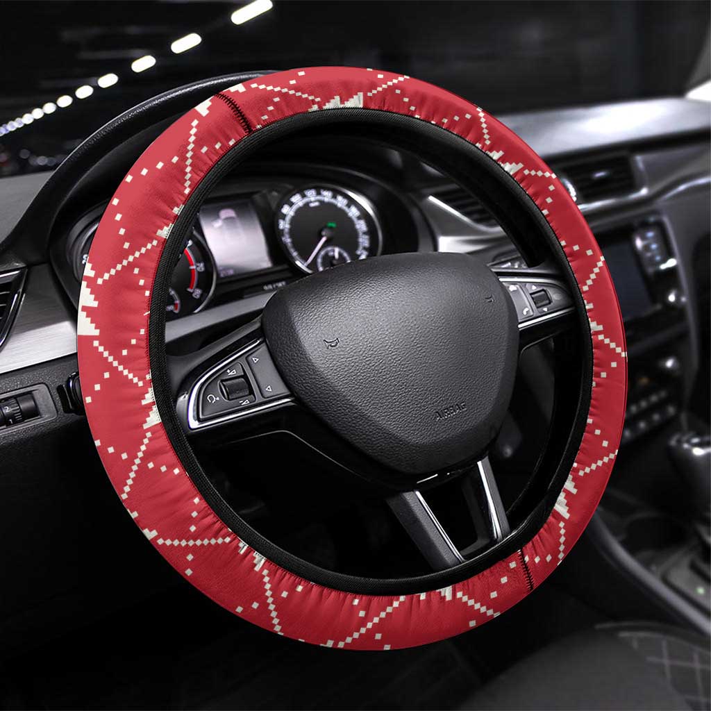 Denmark Christmas Steering Wheel Cover Coquette Bow With Swan