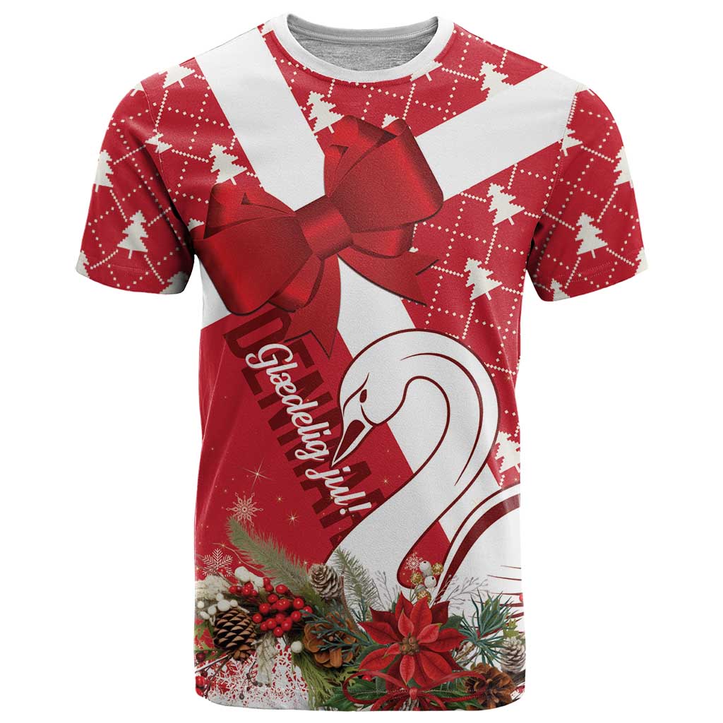 Denmark Christmas T Shirt Coquette Bow With Swan