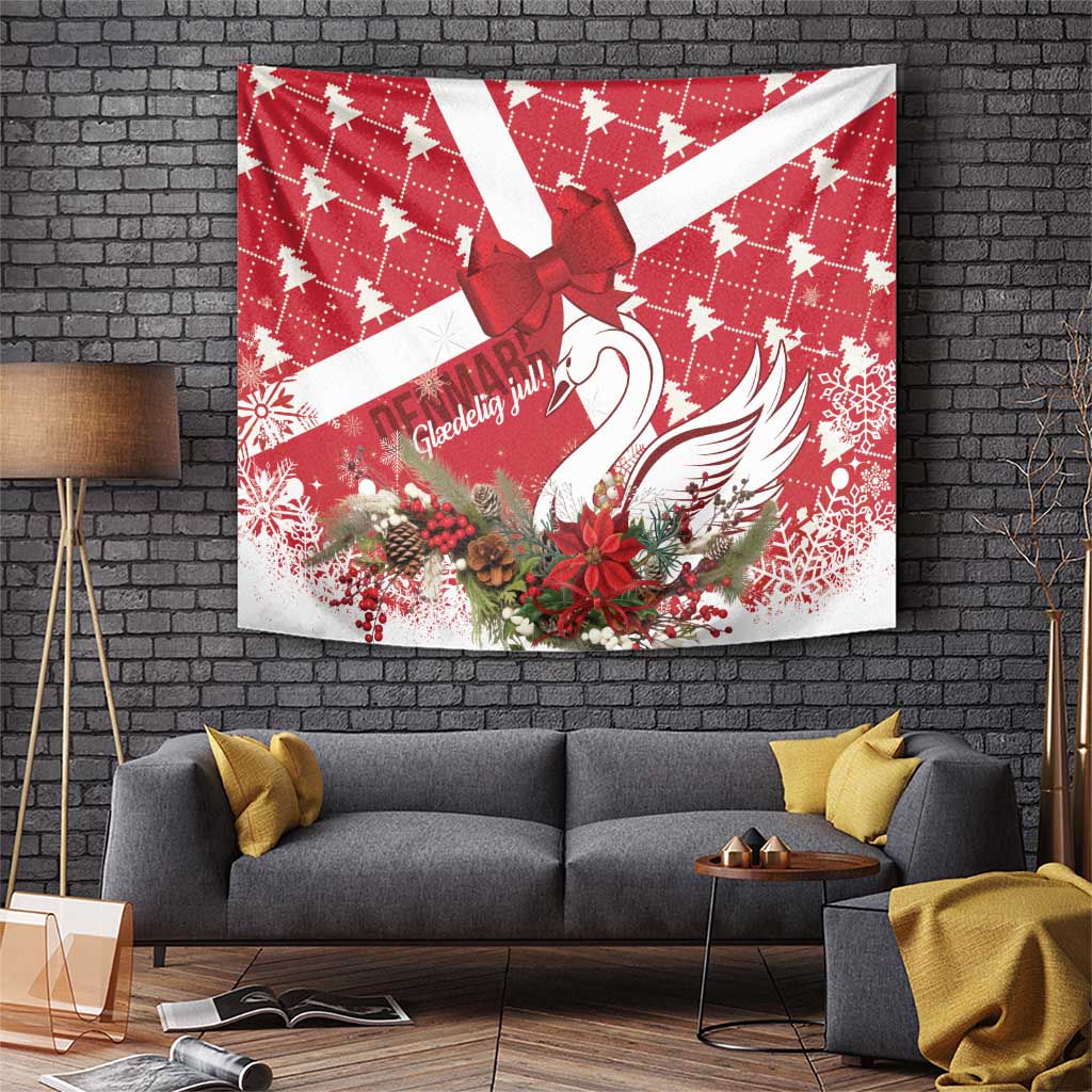 Denmark Christmas Tapestry Coquette Bow With Swan