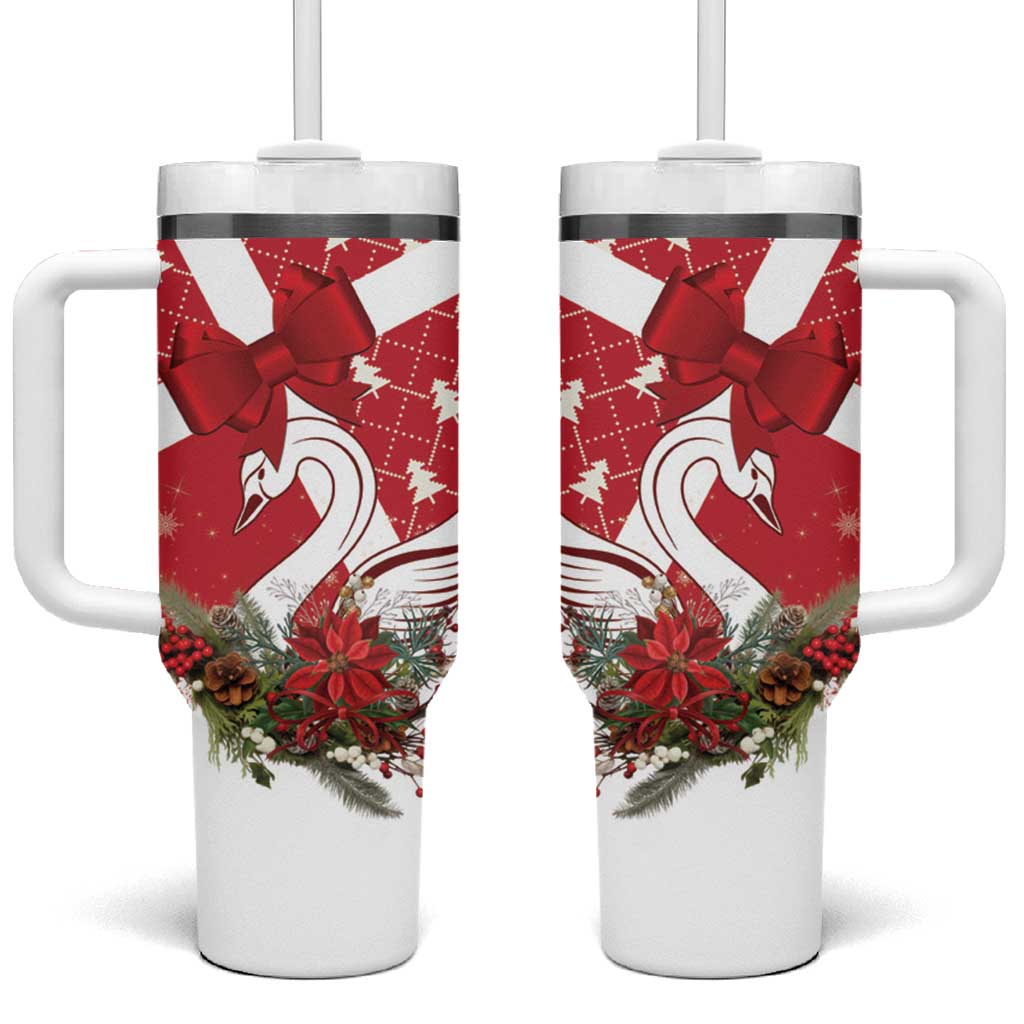 Denmark Christmas Tumbler With Handle Coquette Bow With Swan