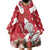 Denmark Christmas Wearable Blanket Hoodie Coquette Bow With Swan