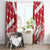 Denmark Christmas Window Curtain Coquette Bow With Swan