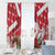 Denmark Christmas Window Curtain Coquette Bow With Swan