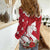 Denmark Christmas Women Casual Shirt Coquette Bow With Swan