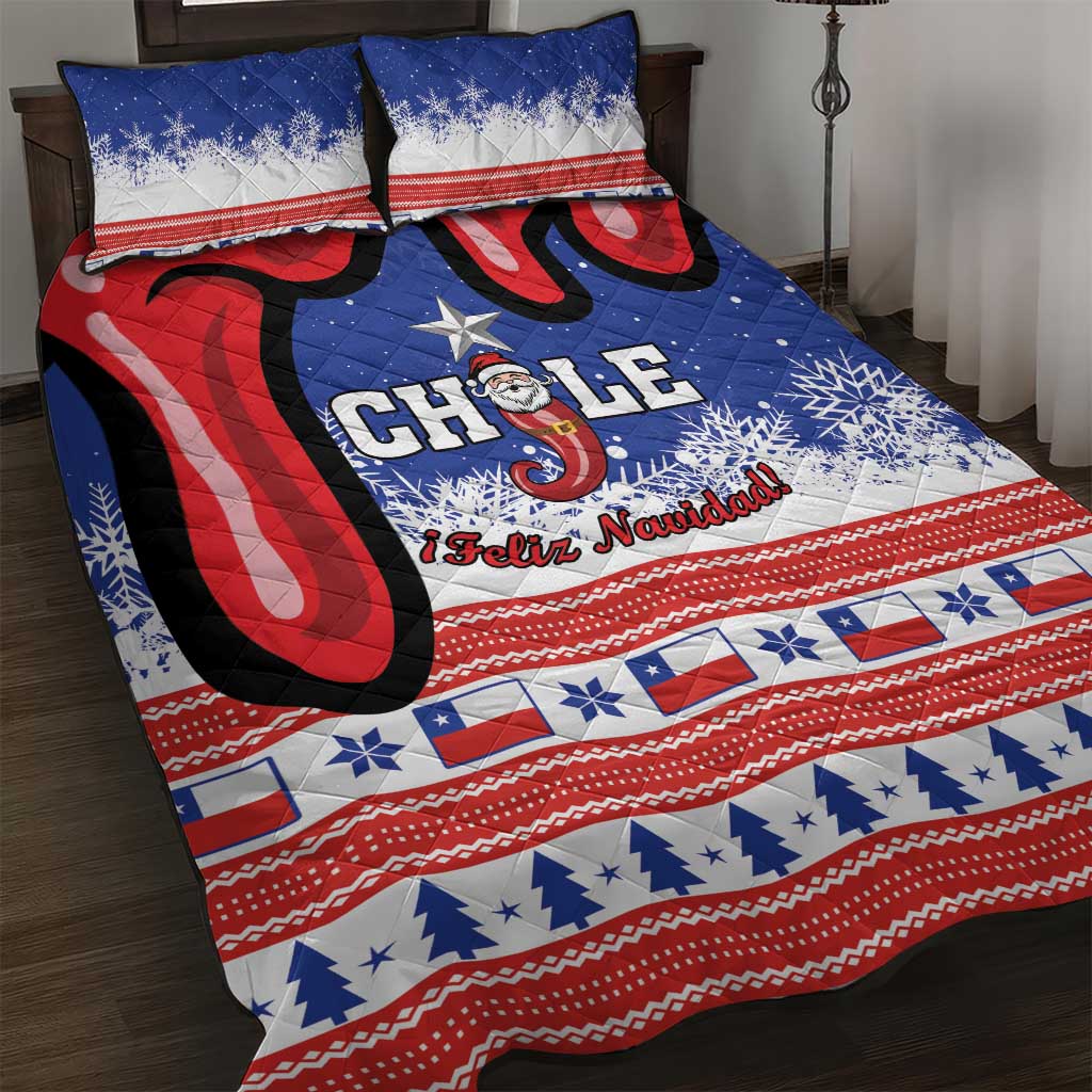 Feliz Navidad Chile Santa Claus Quilt Bed Set Chilli Christmas - Wonder Print Shop