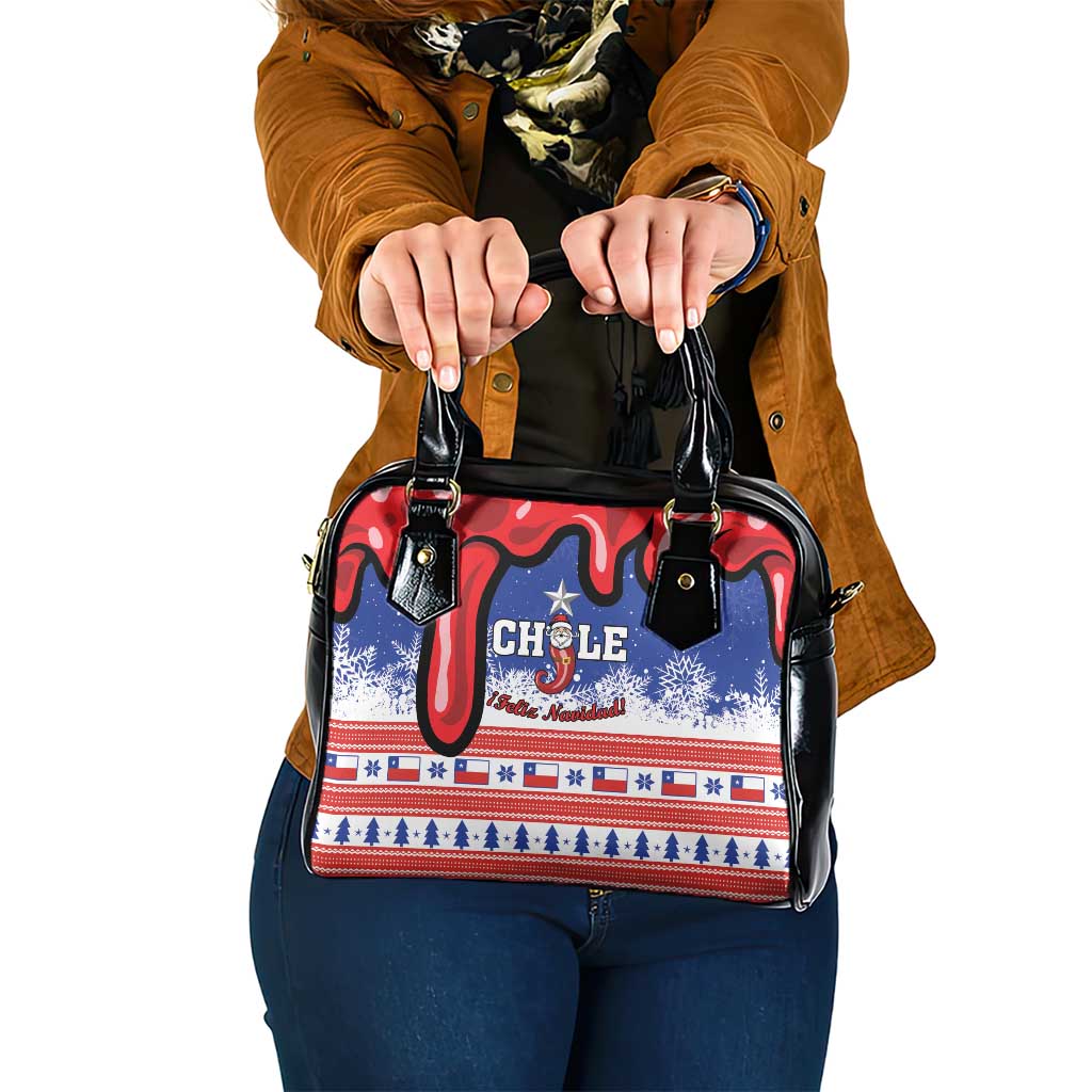 Feliz Navidad Chile Santa Claus Shoulder Handbag Chilli Christmas