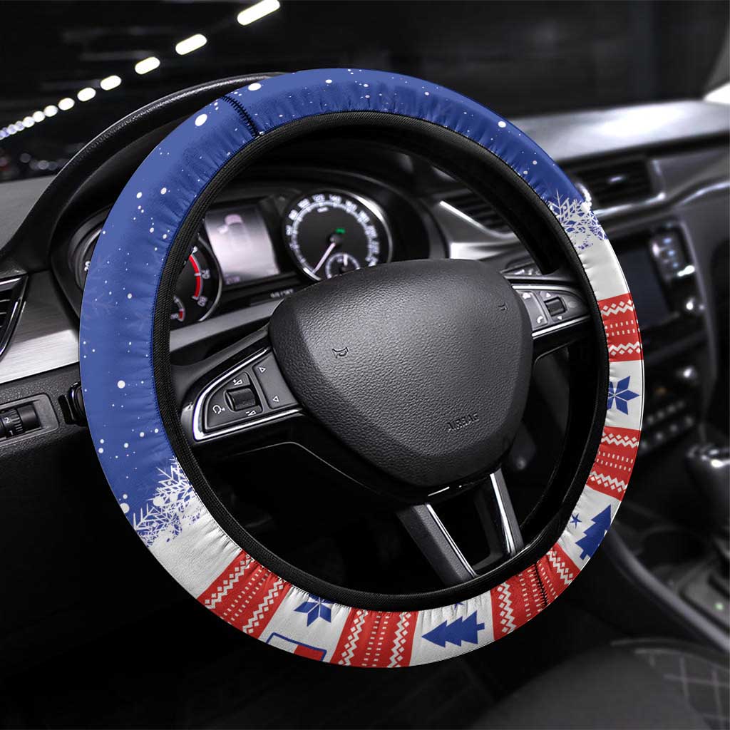 Feliz Navidad Chile Santa Claus Steering Wheel Cover Chilli Christmas