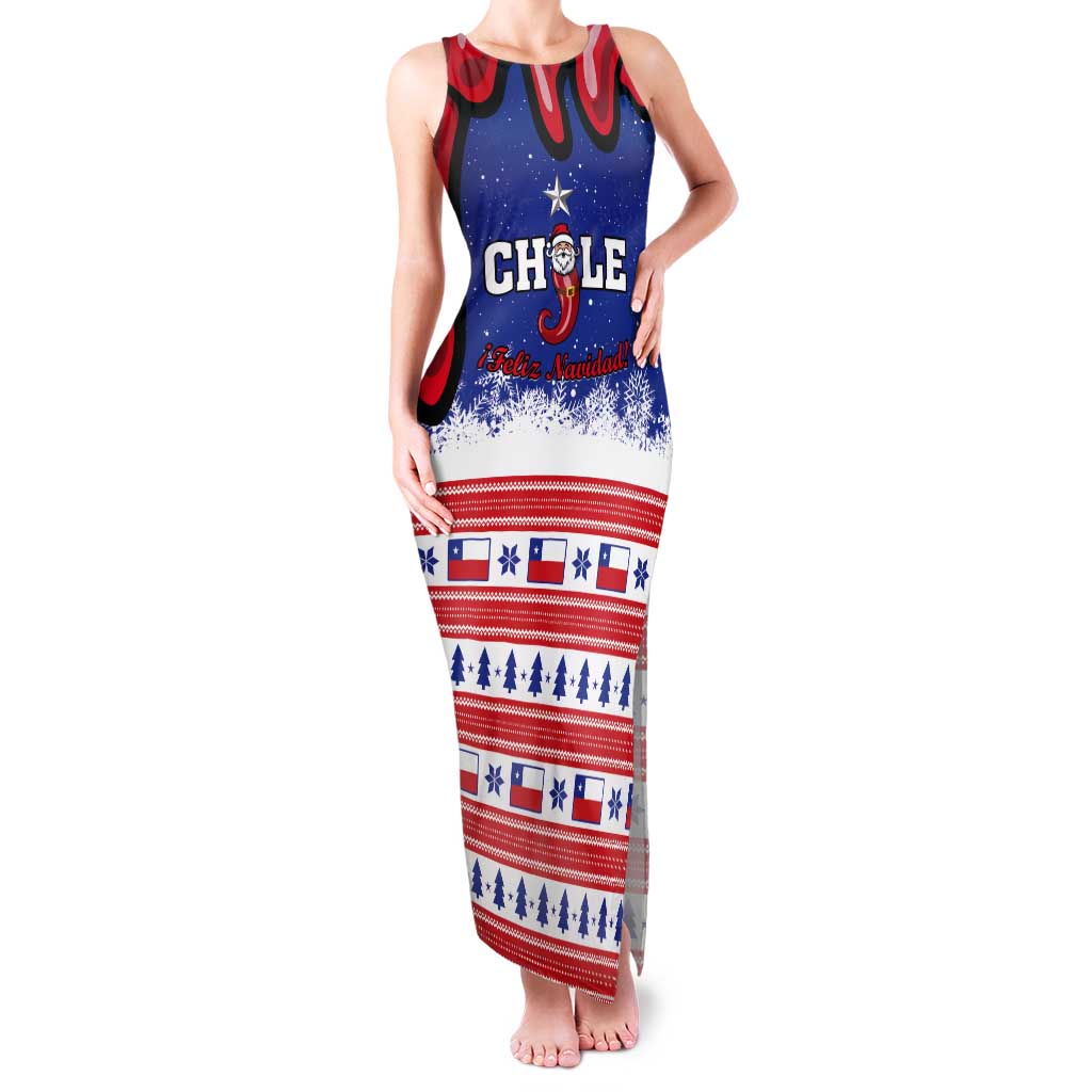 Personalized Feliz Navidad Chile Santa Claus Tank Maxi Dress Chilli Christmas - Wonder Print Shop