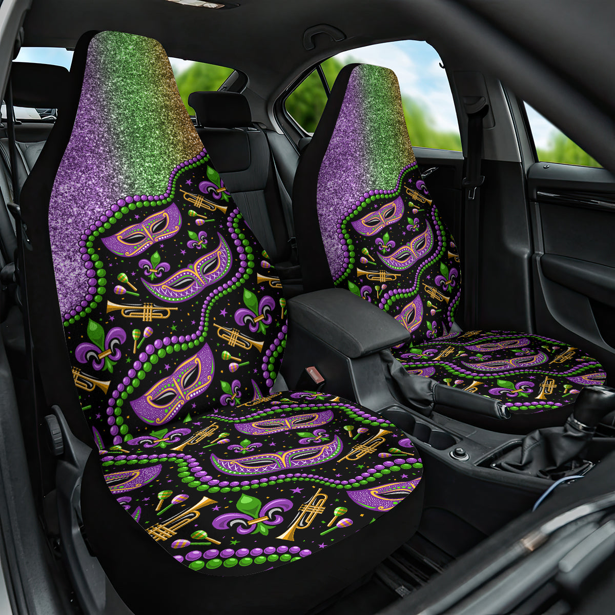 Mardi Gras Car Seat Cover Colorful Style - Wonder Print Shop