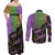 Mardi Gras Couples Matching Off Shoulder Maxi Dress and Long Sleeve Button Shirt Colorful Style - Wonder Print Shop