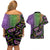 Mardi Gras Couples Matching Off Shoulder Short Dress and Hawaiian Shirt Colorful Style - Wonder Print Shop