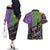 Mardi Gras Couples Matching Off The Shoulder Long Sleeve Dress and Hawaiian Shirt Colorful Style - Wonder Print Shop