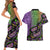 Mardi Gras Couples Matching Short Sleeve Bodycon Dress and Hawaiian Shirt Colorful Style - Wonder Print Shop