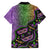 Mardi Gras Family Matching Off Shoulder Long Sleeve Dress and Hawaiian Shirt Colorful Style - Wonder Print Shop