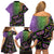 Mardi Gras Family Matching Off Shoulder Short Dress and Hawaiian Shirt Colorful Style - Wonder Print Shop