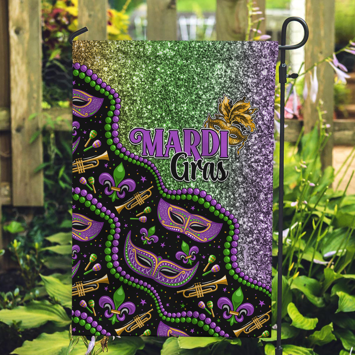 Mardi Gras Garden Flag Colorful Style - Wonder Print Shop