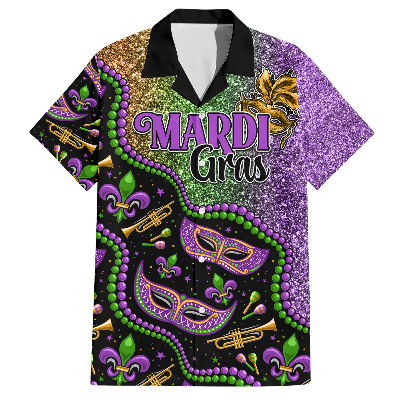 Mardi Gras Hawaiian Shirt Colorful Style - Wonder Print Shop