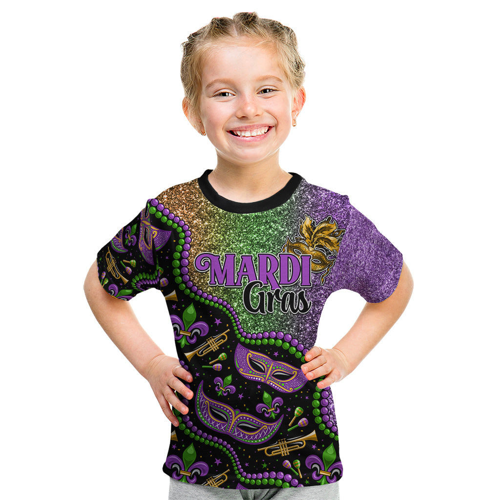 Mardi Gras Kid T Shirt Colorful Style - Wonder Print Shop