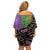 Mardi Gras Off Shoulder Short Dress Colorful Style - Wonder Print Shop