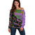 Mardi Gras Off Shoulder Sweater Colorful Style - Wonder Print Shop