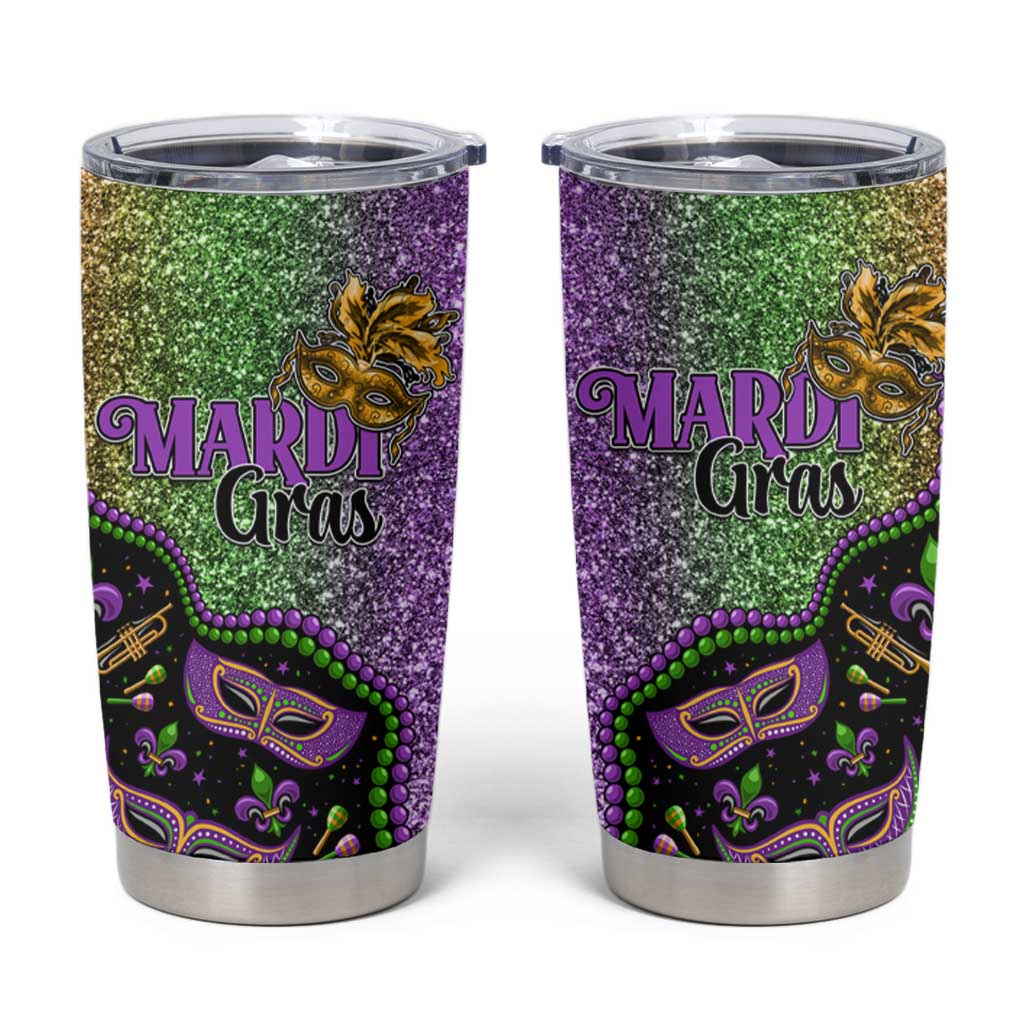 Mardi Gras Tumbler Cup Colorful Style