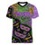 Mardi Gras Women V Neck T Shirt Colorful Style - Wonder Print Shop