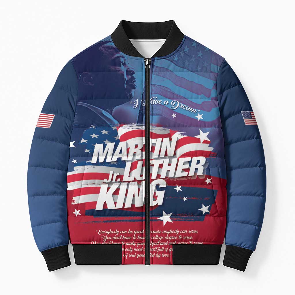 Martin Luther King MLK Bomber Puffer Jacket I Have A Dream - Wonder Print Shop