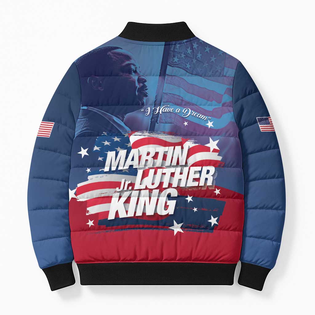 Martin Luther King MLK Bomber Puffer Jacket I Have A Dream - Wonder Print Shop