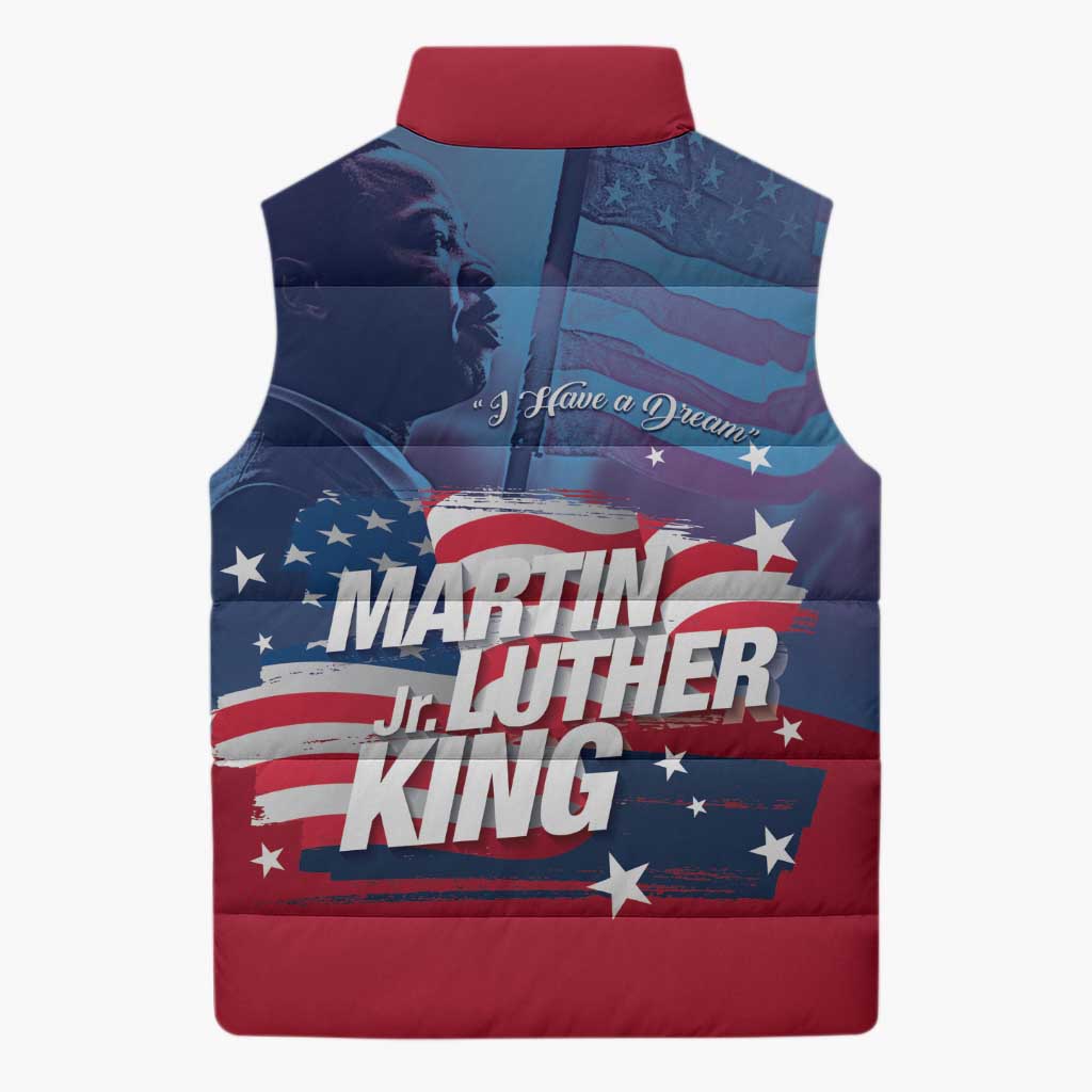 Martin Luther King MLK Sleeveless Puffer Jacket I Have A Dream - Wonder Print Shop