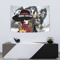 Horse Racing Tapestry Derby Lady Triple Flowers