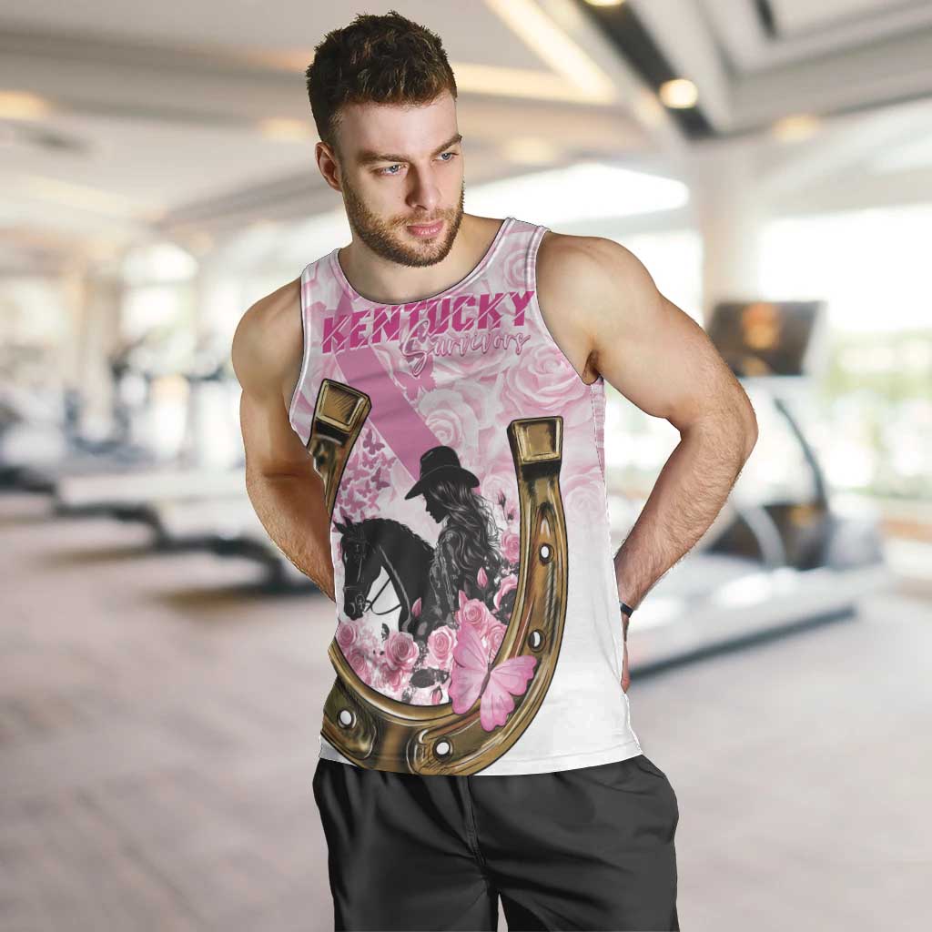 Personalized Kentucky Survivors Men Tank Top Horse Derby Lady Pink Roses