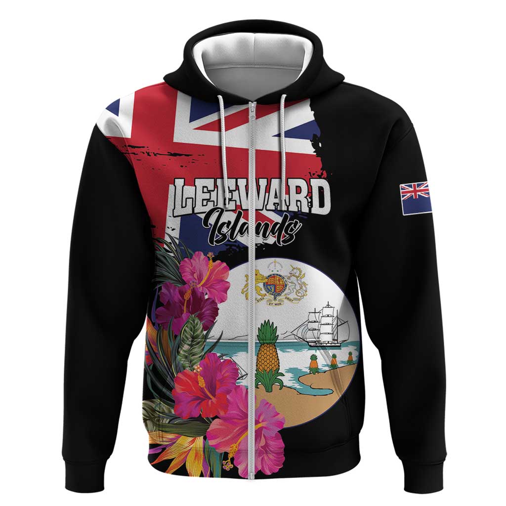 Personalised Bonaire Zip Hoodie Boneiru Coat of Arms