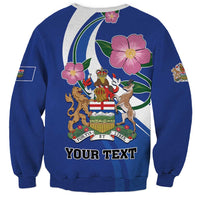 Personalized Canada Alberta Province Sweatshirt Wild Rose Fortis et liber